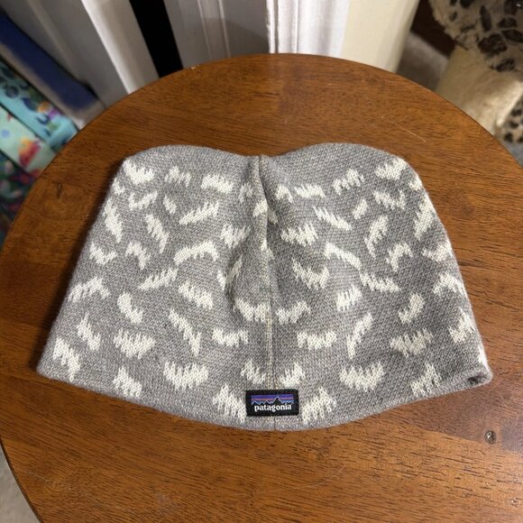 Animal Friends Owl Beanie Patagonia Baby ~ 6-12 Months ~ Gray - Picture 3 of 5